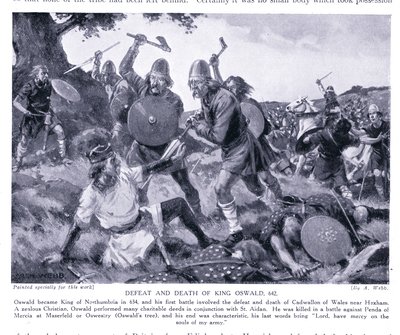 Defeat and death of King Oswald AD642, 1920